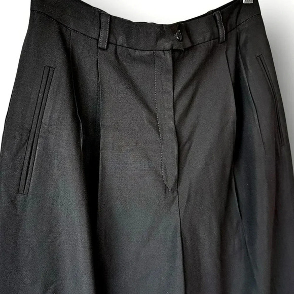 Lafayette 148 Vintage 100% Wool High Rise Straight Leg Casual Pants Size 8 Black - Picture 6 of 15